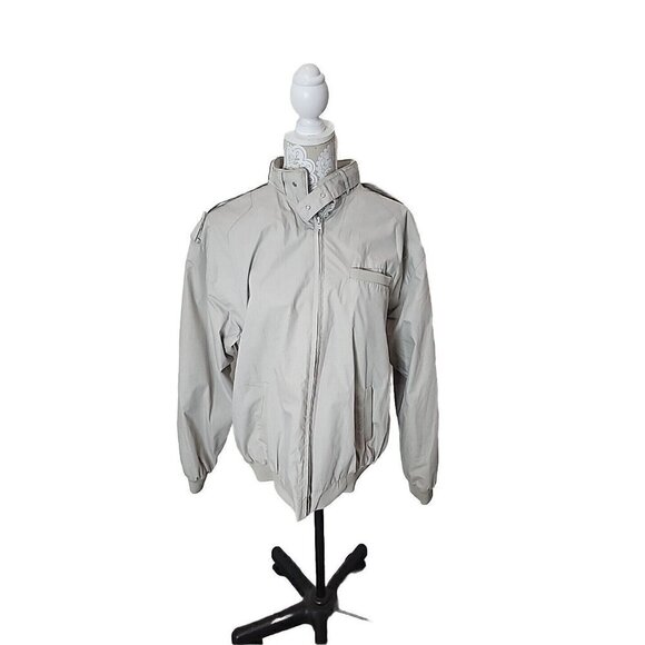 Haband jacket Windbreaker men's Large Stone Cafe Racer Member Only Style - Picture 1 of 7